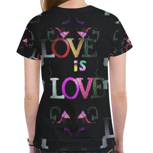 Love is Love by Nico Bielow New All Over Print T-shirt for Women (Model T45)