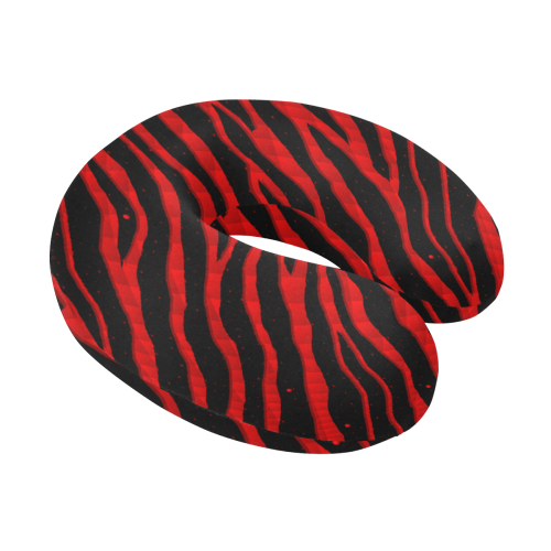 Ripped SpaceTime Stripes - Red U-Shape Travel Pillow