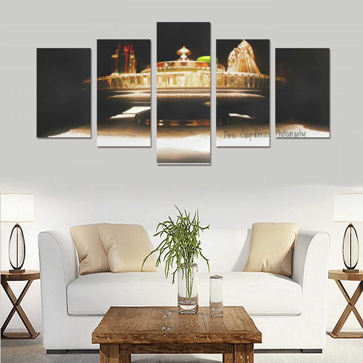 Tabletop Centerpiece by Doris Clay-Kersey Photography Canvas Print Sets C (No Frame)