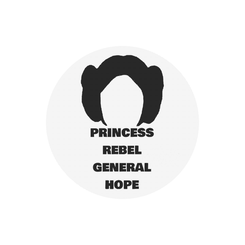 Leia - Rebel, Princess, General & Hope Round Mousepad