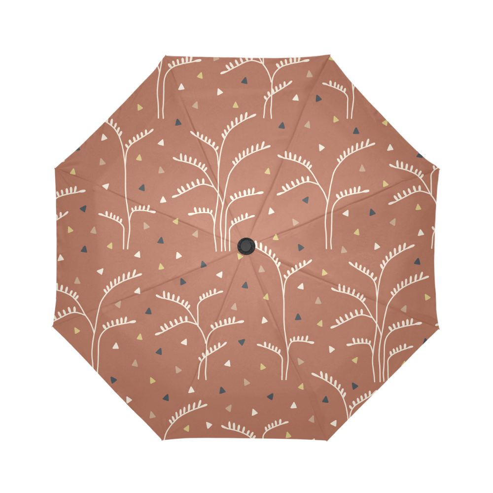 Brown Garden Umbrella Auto-Foldable Umbrella (Model U04)