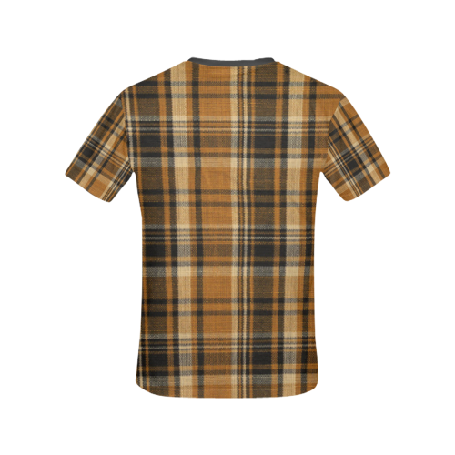 TARTAN DESIGN All Over Print T-shirt for Women/Large Size (USA Size) (Model T40)