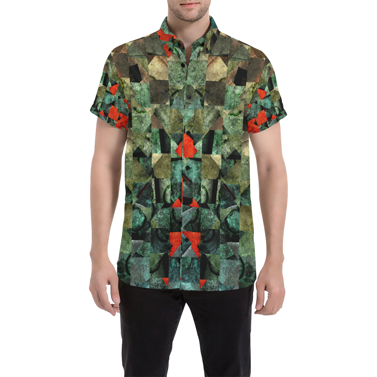 urbangeometry Men's All Over Print Short Sleeve Shirt (Model T53)