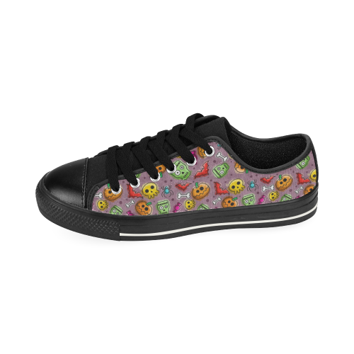 Hell-O-Ween Low Top Canvas Shoes for Kid (Model 018)