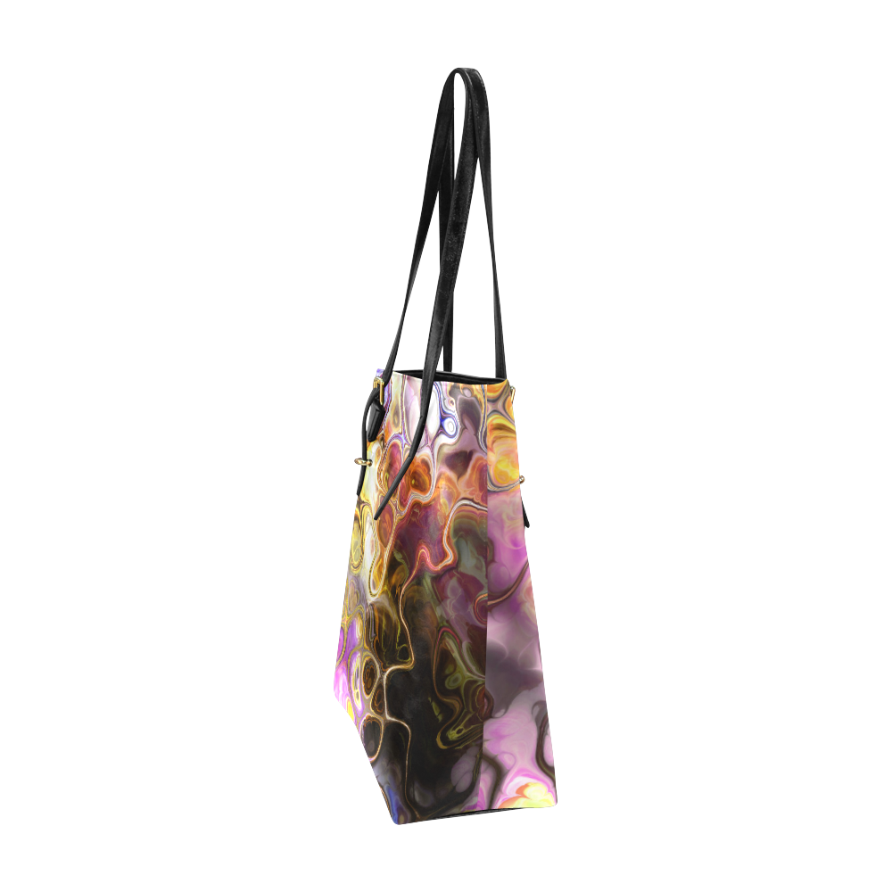 Colorful Marble Design Euramerican Tote Bag/Small (Model 1655)