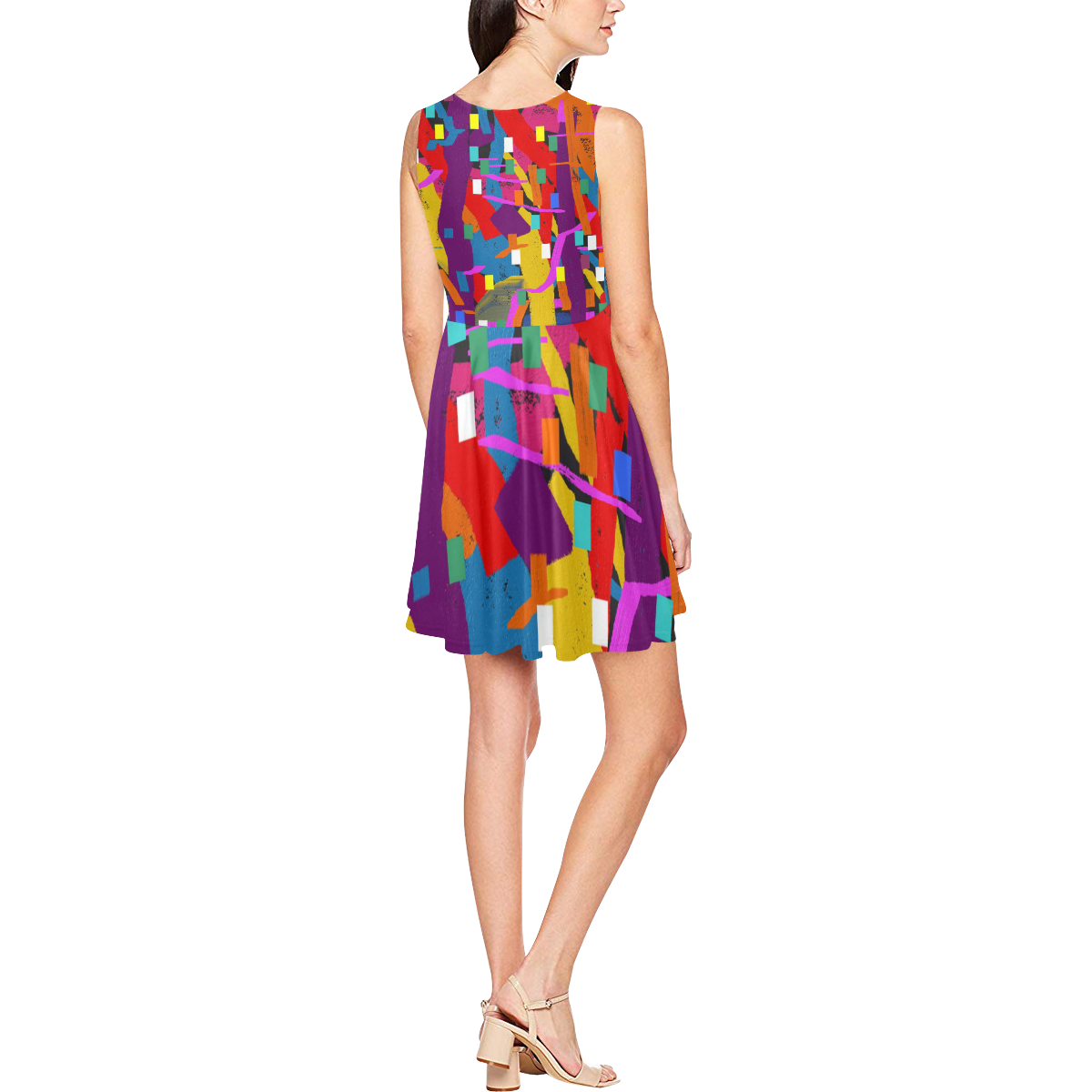 CONFETTI NIGHTS 2 Thea Sleeveless Skater Dress(Model D19)