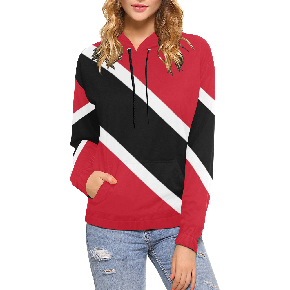 Trinidad and Tobago All Over Print Hoodie for Women (USA Size) (Model H13)
