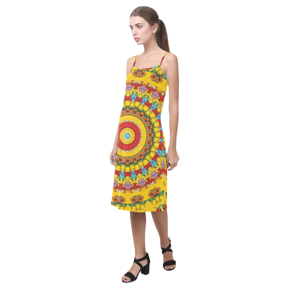 Blooming mandala Alcestis Slip Dress (Model D05)