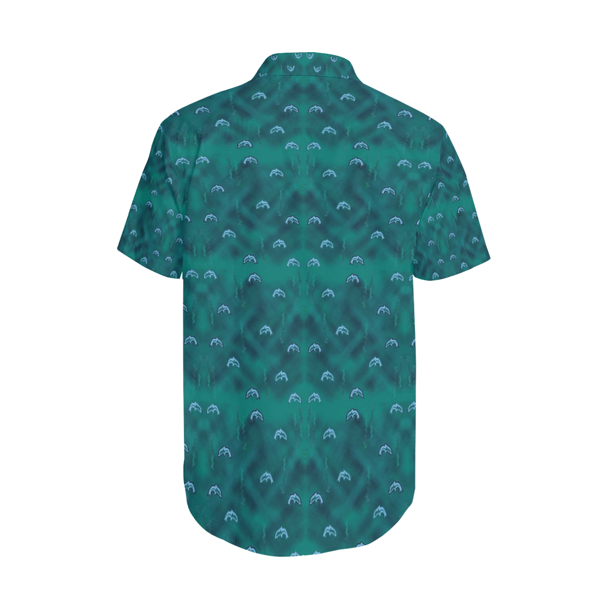 Dolphin Design Vneck Shirt Men's Short Sleeve Shirt with Lapel Collar (Model T54)