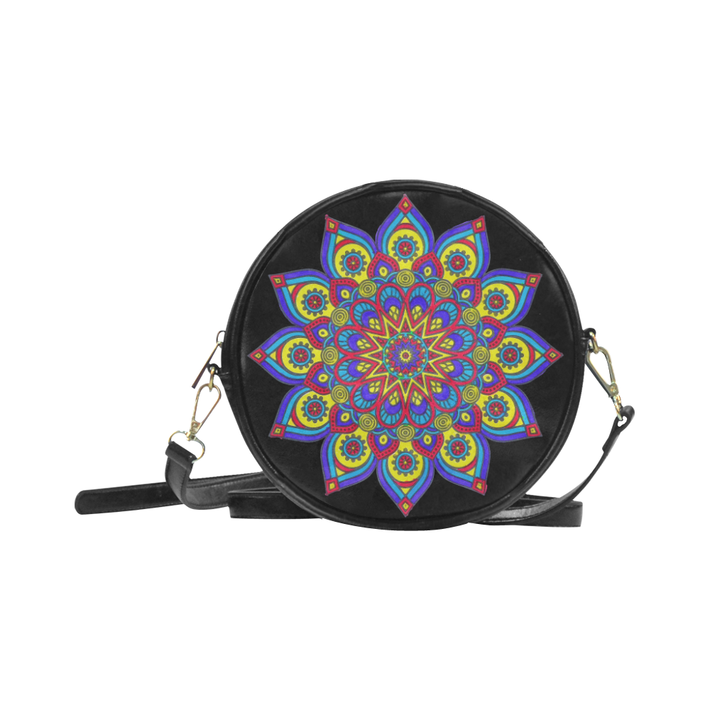 Brilliant Star Mandala Round Sling Bag (Model 1647)