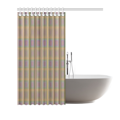 Violet brownish multicolored multiple squares Shower Curtain 72"x72"