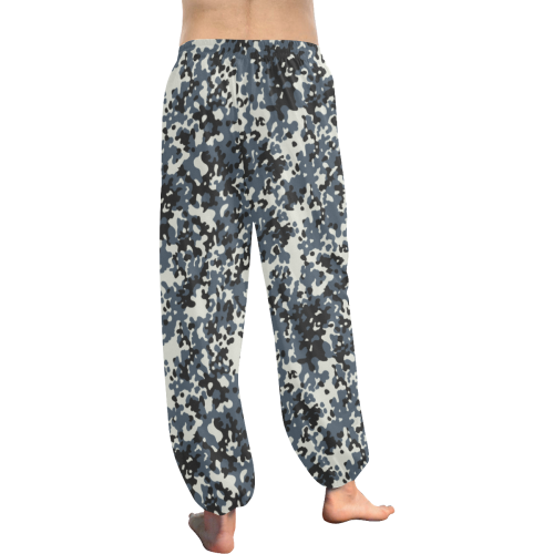 Urban City Black/Gray Digital Camouflage Women's All Over Print Harem Pants (Model L18)
