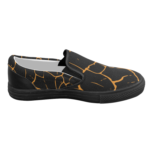 Abstract Animal Skin Women's Slip-on Canvas Shoes (Model 019)