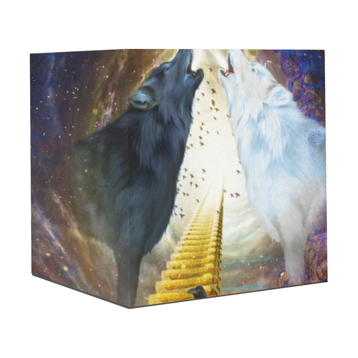 Awesome black and white wolf Gift Wrapping Paper 58"x 23" (3 Rolls)