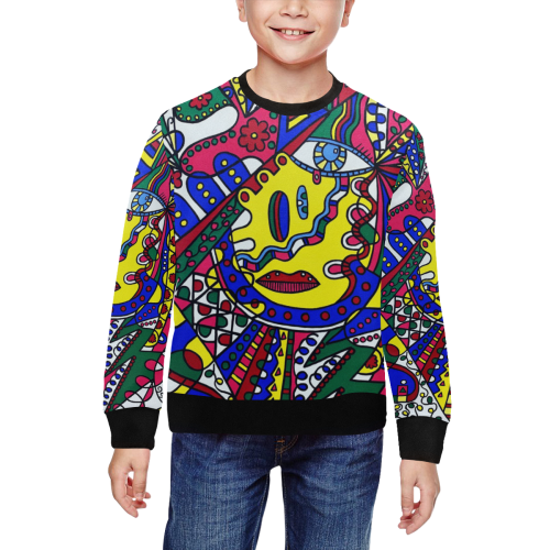 Whimsical All Over Print Crewneck Sweatshirt for Kids (Model H29)