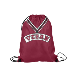 Vegan Cheerleader Medium Drawstring Bag Model 1604 (Twin Sides) 13.8"(W) * 18.1"(H)