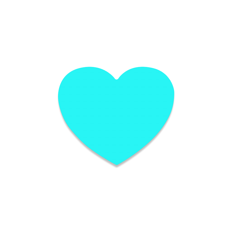color aqua / cyan Heart Coaster