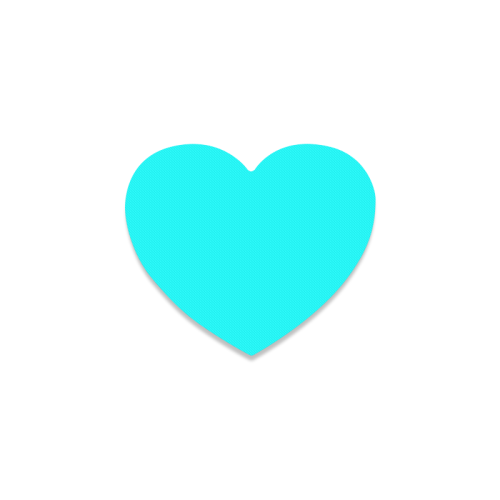 color aqua / cyan Heart Coaster