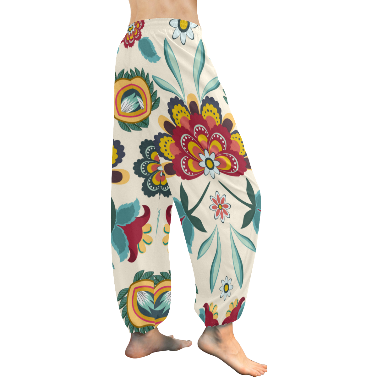 Awesome Batik Floral Women's All Over Print Harem Pants (Model L18)