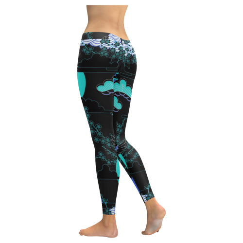 Land of paradise beautiful flowers and birds Women's Low Rise Leggings (Invisible Stitch) (Model L05)