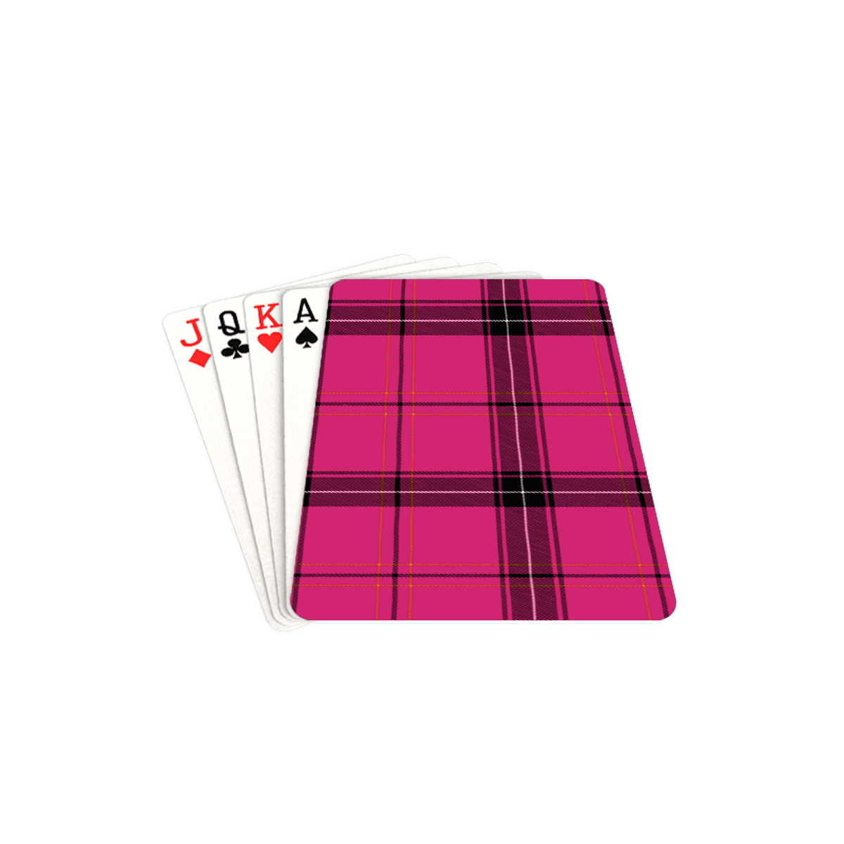 dark pink plaid Playing Cards 2.5"x3.5"