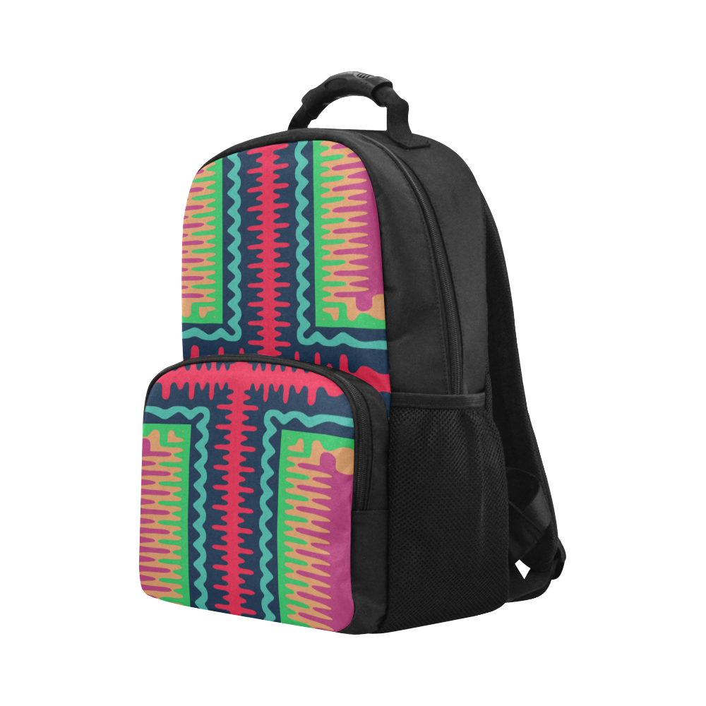 Waves in retro colors Unisex Laptop Backpack (Model 1663)
