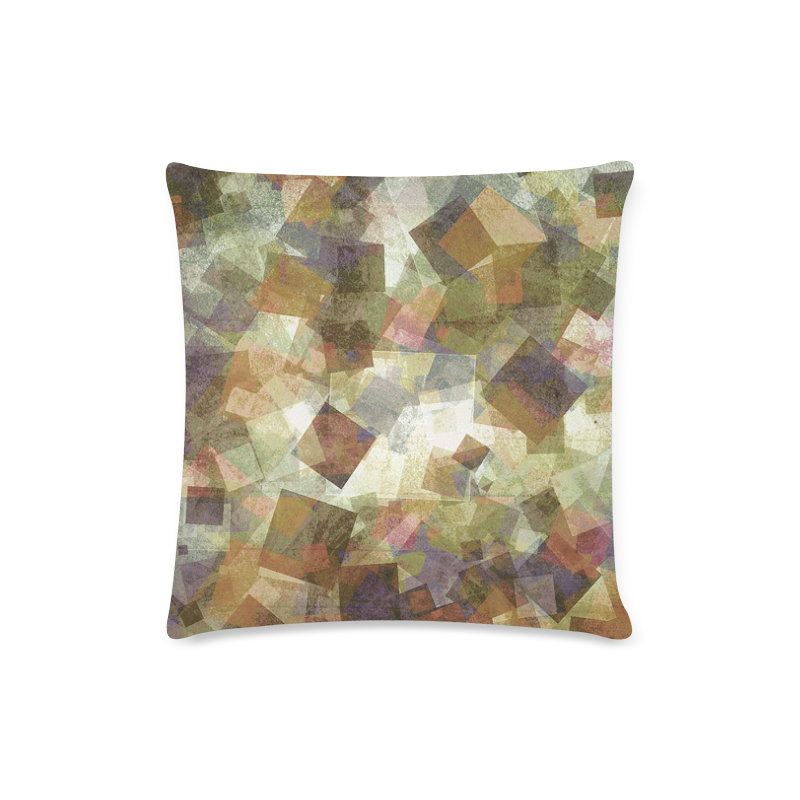 abstract squares Custom Zippered Pillow Case 16"x16" (one side)