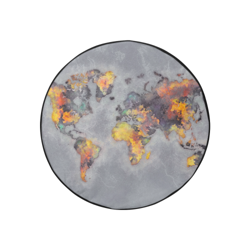 world map grey #map #worldmap 30 Inch Spare Tire Cover