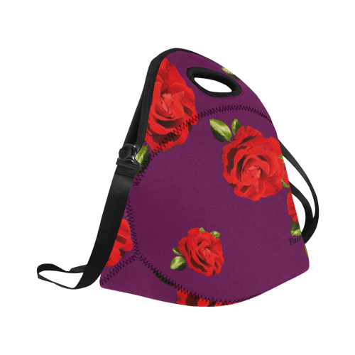 Fairlings Delight's Floral Luxury Collection- Red Rose Neoprene Lunch Bag/Large 53086a10 Neoprene Lunch Bag/Large (Model 1669)
