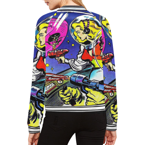 Battle in Space 2 All Over Print Bomber Jacket for Women (Model H21)