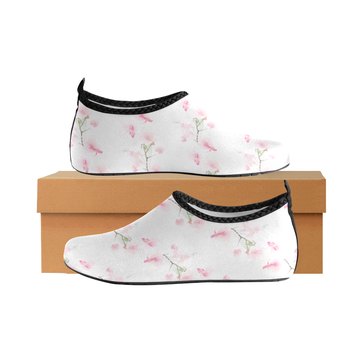 Pattern Orchidées Women's Slip-On Water Shoes (Model 056)
