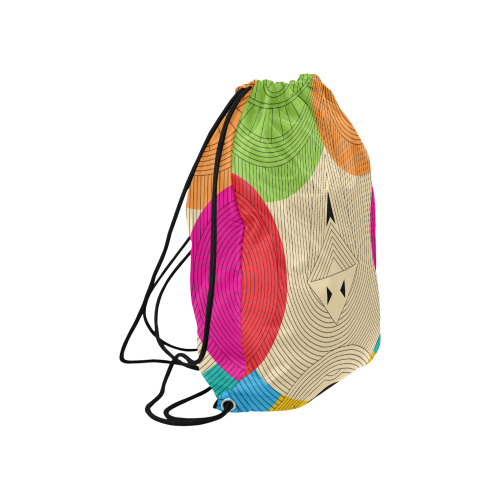 Aztec Ancient Tribal Large Drawstring Bag Model 1604 (Twin Sides)  16.5"(W) * 19.3"(H)