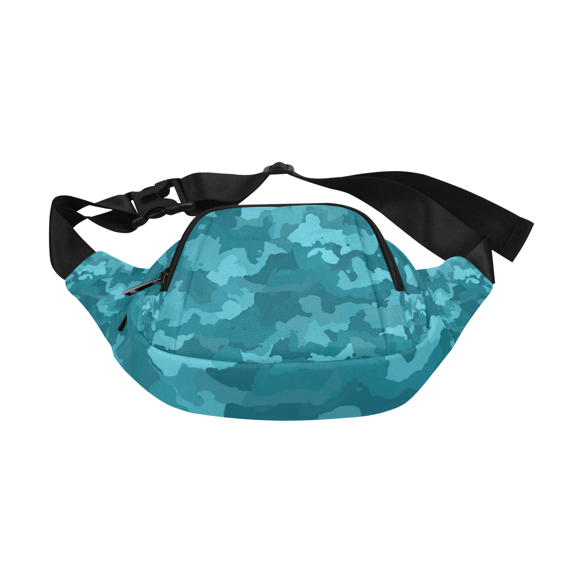 camouflage teal Fanny Pack/Small (Model 1677)