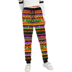 Halloween Icons Striped Unisex All Over Print Sweatpants (Model L11)