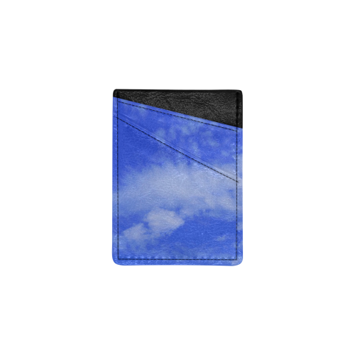 Blue Clouds Cell Phone Card Holder
