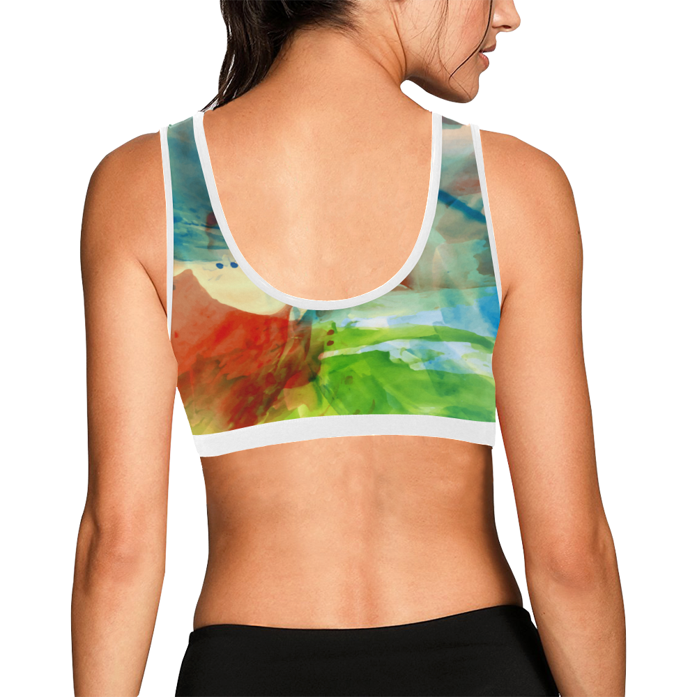 colors abstract Women's All Over Print Sports Bra (Model T52)