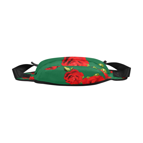 Fairlings Delight's Floral Luxury Collection- Red Rose Fanny Pack/Large 53086a12 Fanny Pack/Large (Model 1676)