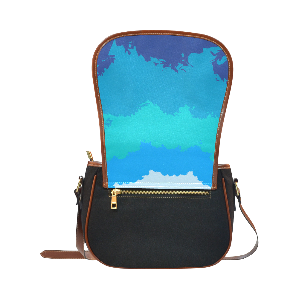 Ocean Deep Saddle Bag/Small (Model 1649)(Flap Customization)