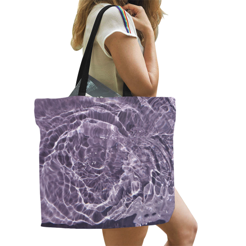 Lilac Bubbles All Over Print Canvas Tote Bag/Large (Model 1699)