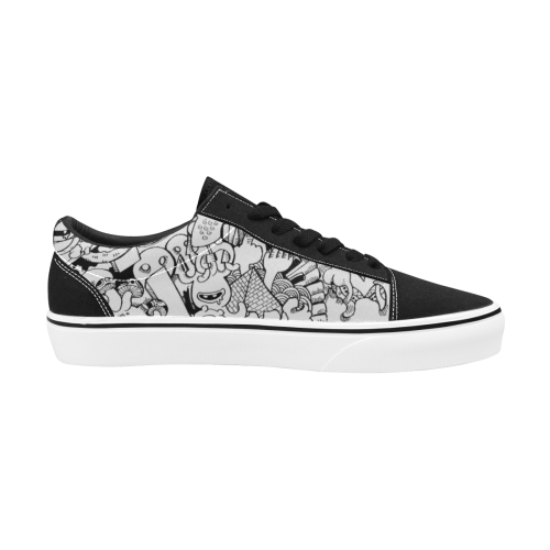 skate memes003 Men's Low Top Skateboarding Shoes (Model E001-2)