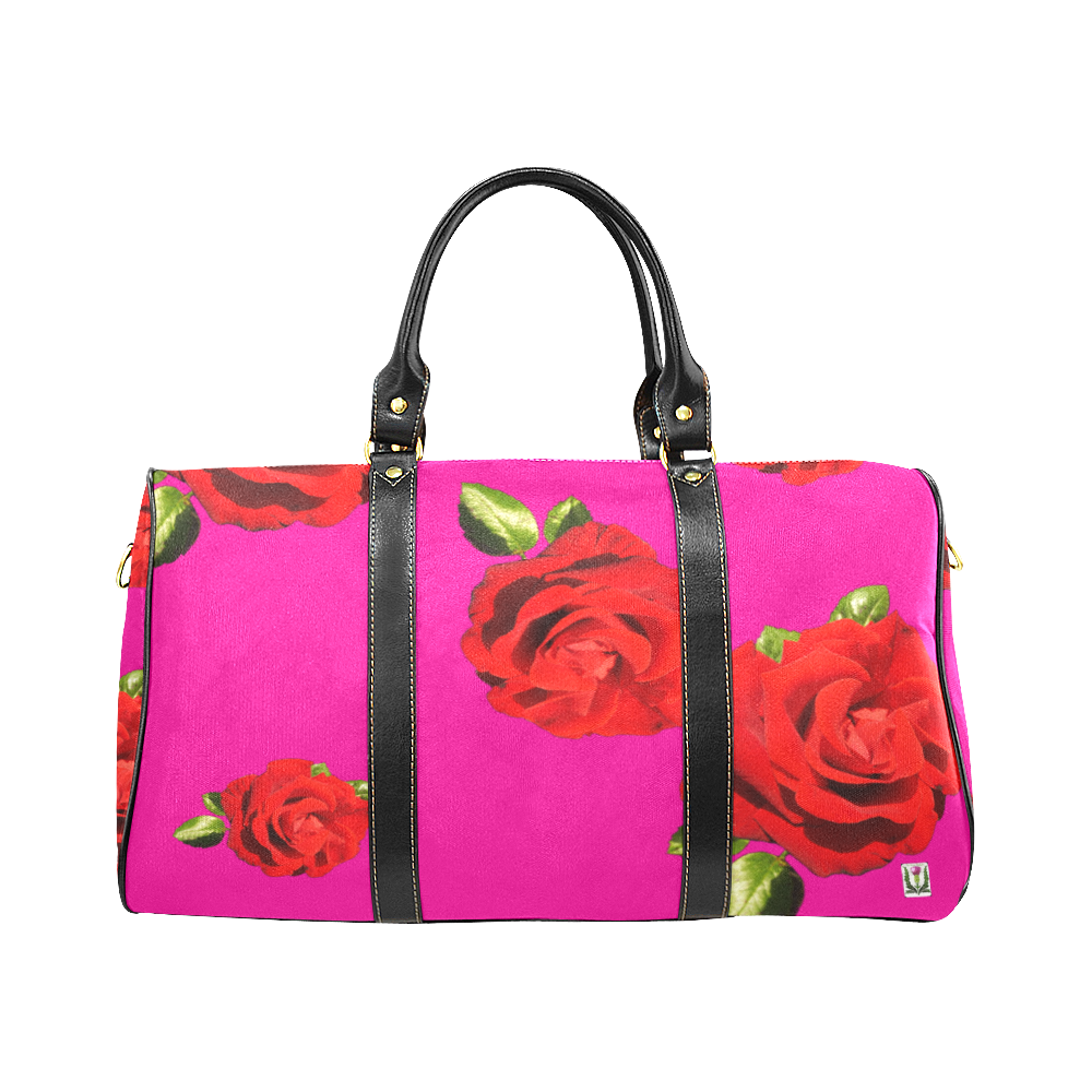 Fairlings Delight's Floral Luxury Collection- Red Rose Waterproof Travel Bag/Large 53086d6 New Waterproof Travel Bag/Large (Model 1639)