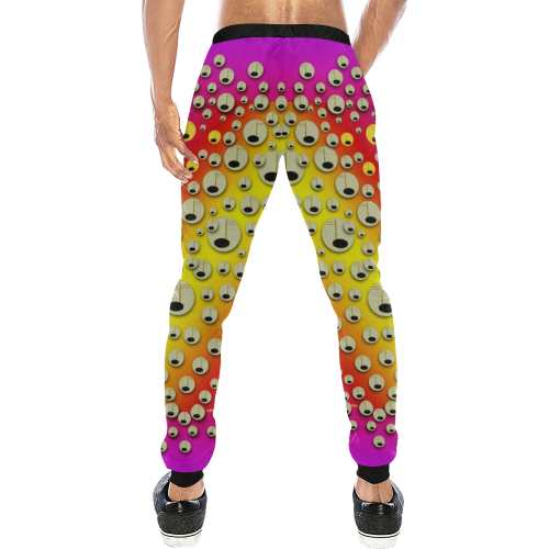 festive music tribute in rainbows Men's All Over Print Sweatpants (Model L11)