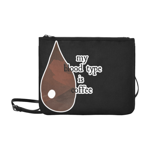 My blood type is coffee! Slim Clutch Bag (Model 1668)