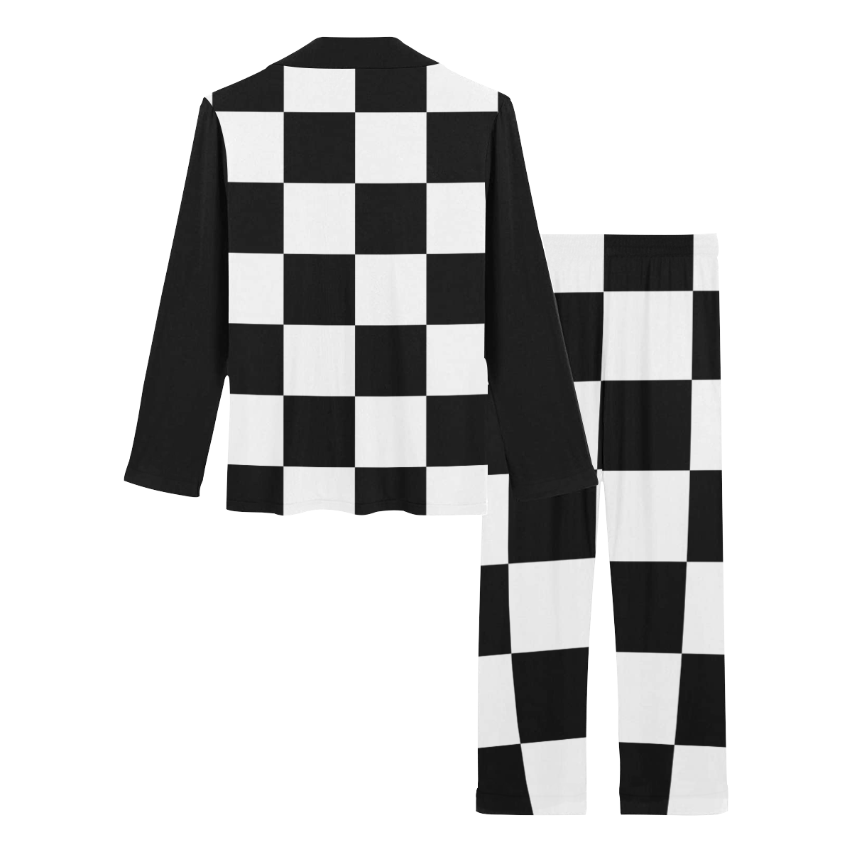 CHECKERED Women's Long Pajama Set