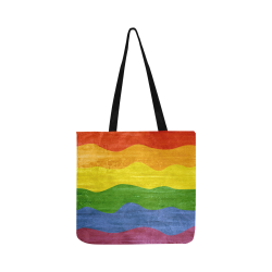 Gay Pride - Rainbow Flag Waves Stripes 3 Reusable Shopping Bag Model 1660 (Two sides)