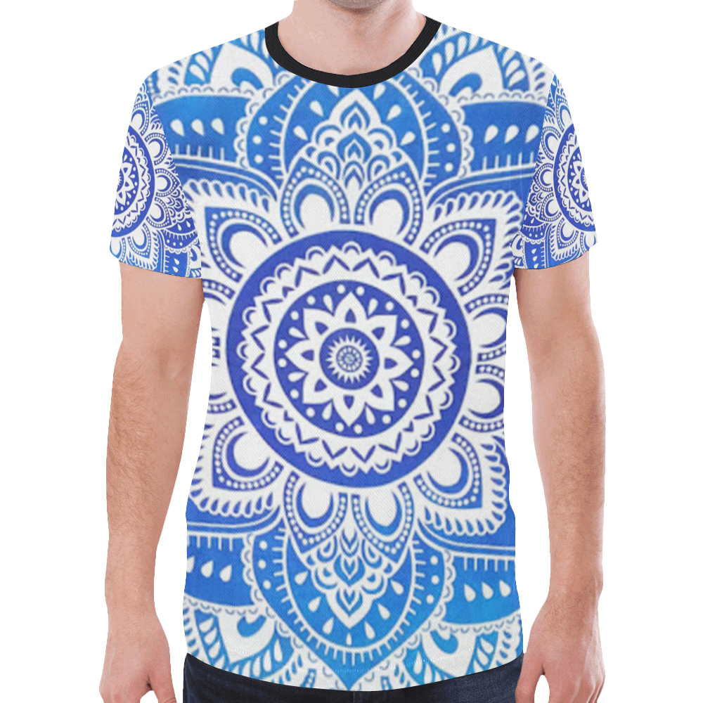 MANDALA LOTUS FLOWER New All Over Print T-shirt for Men (Model T45)