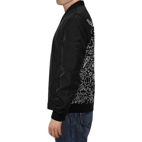 Picture Search Riddle - Find The Fish 2 All Over Print Bomber Jacket for Men (Model H19)