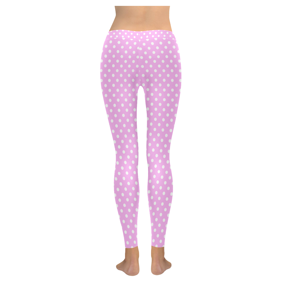 Polka-dot pattern Women's Low Rise Leggings (Invisible Stitch) (Model L05)