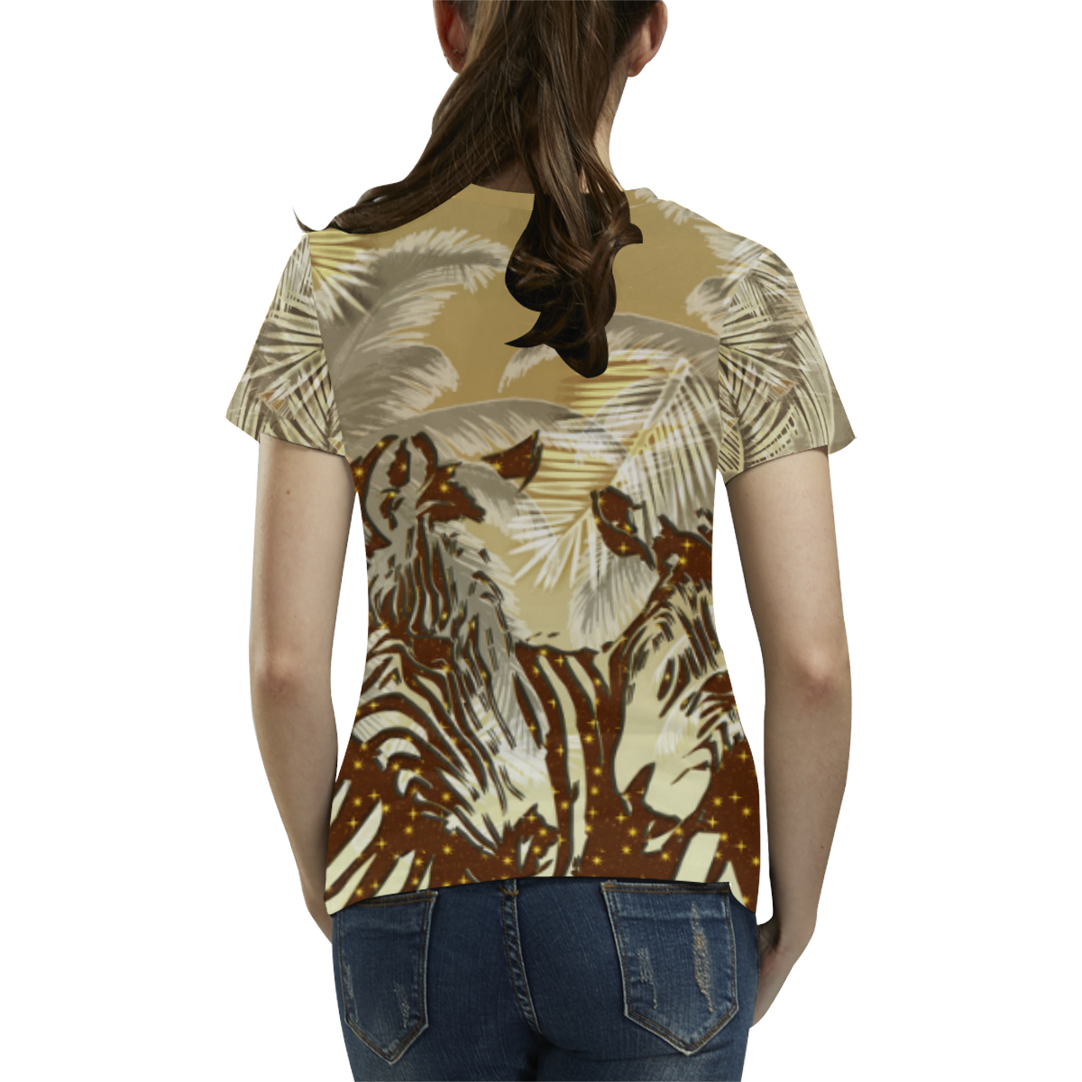 African night All Over Print T-Shirt for Women (USA Size) (Model T40)