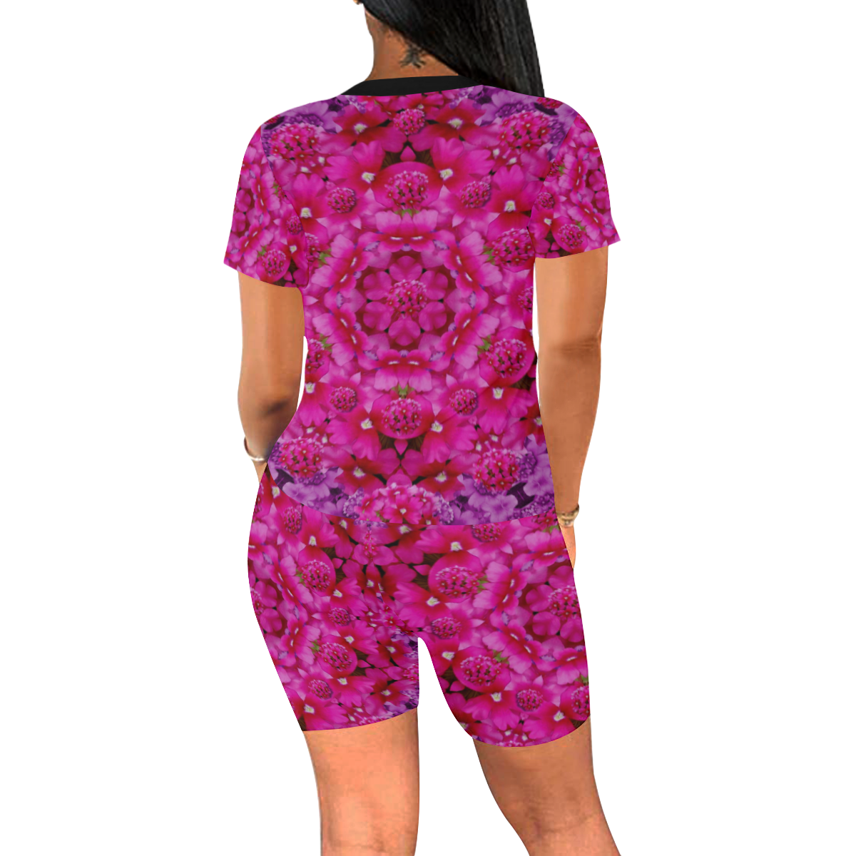 flower suprise to love and enjoy Women's Short Yoga Set